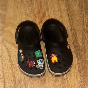 Kids Black croc with Fun Charms